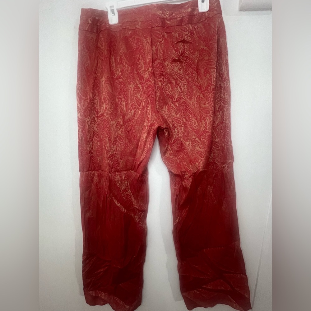 Evan Picone Red Wide Leg Pants / Plus Size XL - Picture 3 of 9